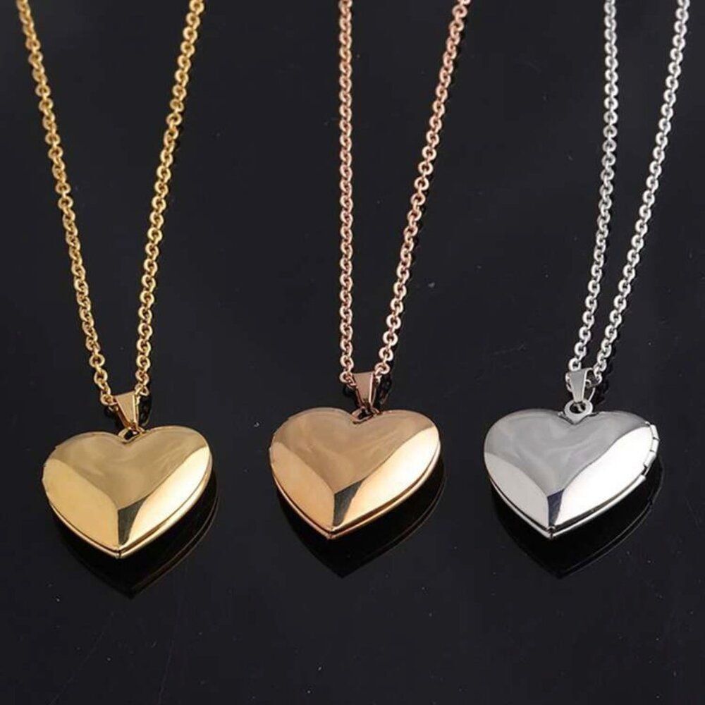 Stainless steel heart pendant necklace (unit)